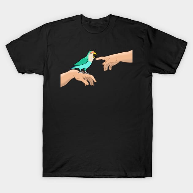 Michelangelo Dutch Blue Lovebird T-Shirt by FandomizedRose